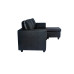 Deco L Shape Sofa Black