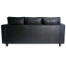 Deco L Shape Sofa Black