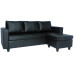 Deco L Shape Sofa Black