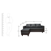 DECO L-SHAPE GRAY SOFA SET