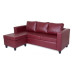 Deco L Shape Sofa Maroon