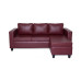 Deco L Shape Sofa Maroon