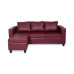 Deco L Shape Sofa Maroon