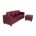 Deco L Shape Sofa Maroon