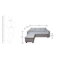 Deco L Shape Sofa White