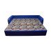 Sofa Cum Bed - Pated Blue Merino