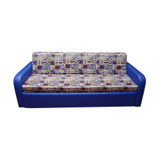 Sofa Cum Bed - Pated Blue Merino