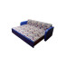 Sofa Cum Bed - Pated Blue Merino